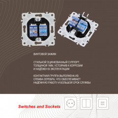 Розетка Arte Milano 206.44-1.black