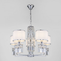 Подвесная люстра Eurosvet 10099/5 хром/прозрачный хрусталь Strotskis (новый