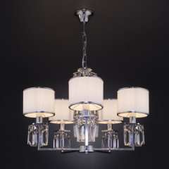 Подвесная люстра Eurosvet 10099/5 хром/прозрачный хрусталь Strotskis (новый