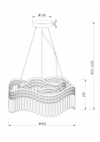 Подвесная люстра Maytoni DIA201PL-06G