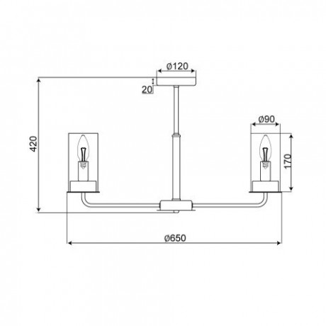 Люстра на штанге Vele Luce VL1924L08