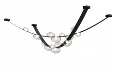 Накладной светильник Crystal Lux BOSQUE SP7 L3000 BLACK/TRANSPARENT