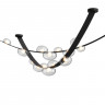 Накладной светильник Crystal Lux BOSQUE SP7 L3000 BLACK/TRANSPARENT