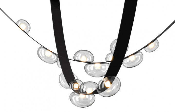 Накладной светильник Crystal Lux BOSQUE SP7 L3000 BLACK/TRANSPARENT