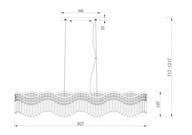 Подвесная люстра Maytoni DIA201PL-06G1