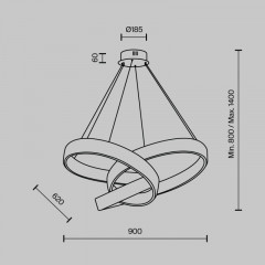Подвесная люстра MODELUX MS.9030.900 CR