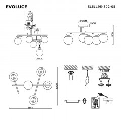 Люстра на штанге Evoluce SLE1195-302-05