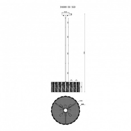 Люстра на штанге iLamp D4688-50 SGD