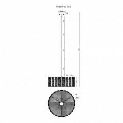Люстра на штанге iLamp D4688-50 SGD