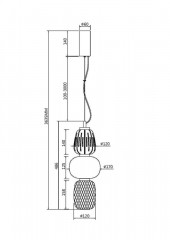 Подвесной светильник Maytoni MOD267PL-L28CH3K
