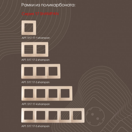 Розетка Arte Milano 217.40-1.shampan