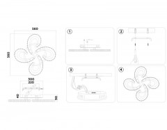 Накладная люстра Ambrella Light FA1702