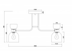 Люстра на штанге Freya FR5094PL-05G