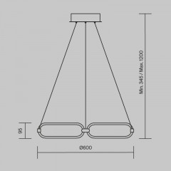 Подвесная люстра Maytoni MOD017PL-L50MG