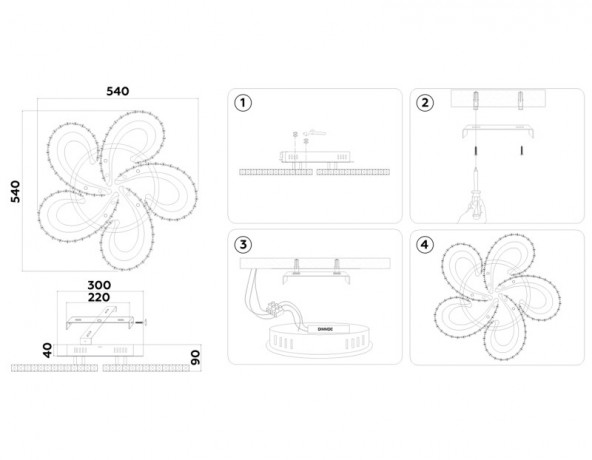 Накладная люстра Ambrella Light FA1703