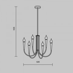 Люстра на штанге Freya FR5253PL-06BS