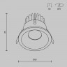 Встраиваемый светильник Maytoni Technical DL034-01-12W2.7K-B