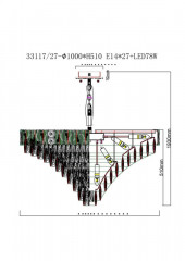 Подвесная люстра Fluorite FL1088-27P
