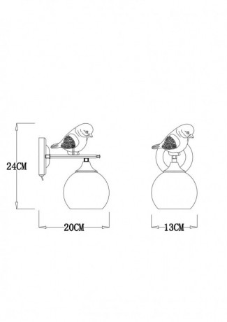 Бра ARTE Lamp A2150AP-1WG
