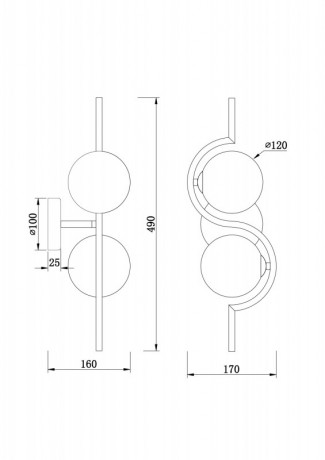 Бра Freya FR5124WL-02BS