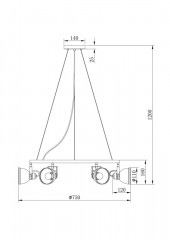 Подвесная люстра Freya FR4003PL-06W