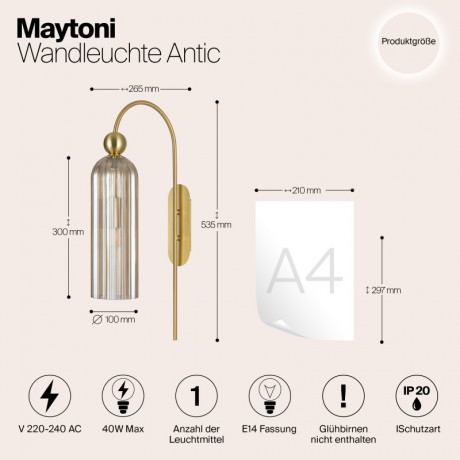 Бра Maytoni MOD302WL-01CG