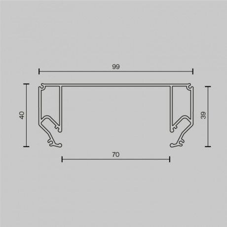 Профиль Maytoni Technical ALM-9940-SC-W-2M