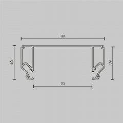 Профиль Maytoni Technical ALM-9940-SC-W-2M
