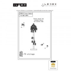 Торшер iLamp F8005-5 GD