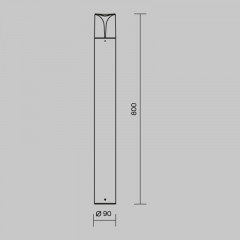 Садово-парковый светильник Maytoni O018FL-01B