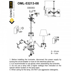 Подвесная люстра Omnilux OML-53213-08