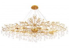 Подвесная люстра Crystal Lux REINA V2 SP12 L1500 GOLD PEARL