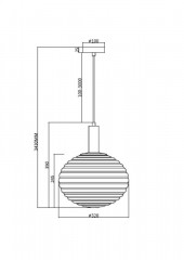 Подвесной светильник Maytoni MOD268PL-01B