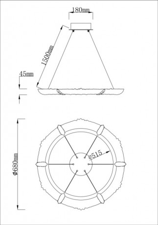 Подвесная люстра Fluorite FL1096-7PC