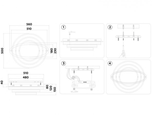 Накладная люстра Ambrella Light FA8524
