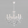 Подвесная люстра Eurosvet 10108/5 белый/прозрачный хрусталь Strotskis