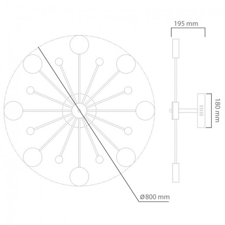 Люстра на штанге DeMarkt 632016808