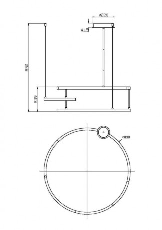 Люстра на штанге Maytoni MOD016PL-L52BK