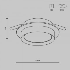 Встраиваемый светильник Maytoni Technical DL086-GX53-RD-W