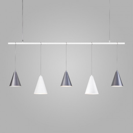 Подвесная люстра Eurosvet 50088/5 белый/серебро