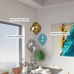 Потолочный детский светильник Crystal Lux NUESTRO SP1 CHROME/BLUE