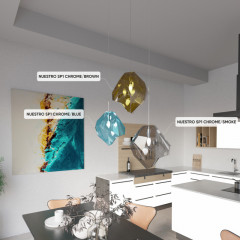 Потолочный детский светильник Crystal Lux NUESTRO SP1 CHROME/BLUE