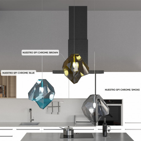 Потолочный детский светильник Crystal Lux NUESTRO SP1 CHROME/BLUE