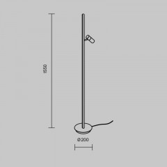Торшер Maytoni MOD395FL-L28BS3K