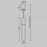 Подвесной светильник Maytoni Technical P101PL-L500-12W3K-B
