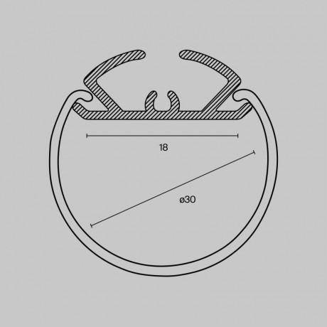 Профиль Maytoni Technical ALM-D30-S-2M