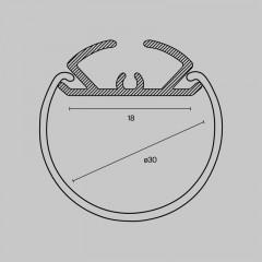 Профиль Maytoni Technical ALM-D30-S-2M
