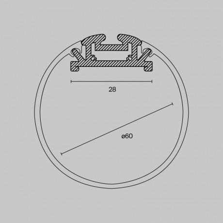 Профиль Maytoni Technical ALM-D60-S-2M