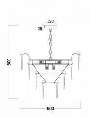 Каскадная люстра Freya FR5143PL-09G