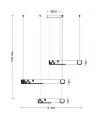 Подвесная люстра Fluorite FL1148-30P